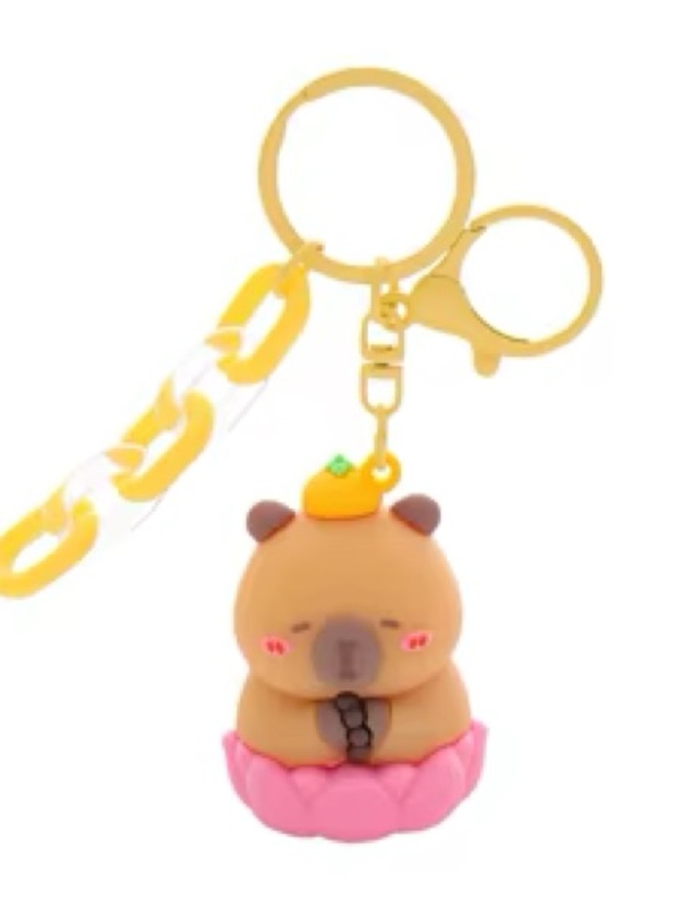 2 cute capybara keychains light up